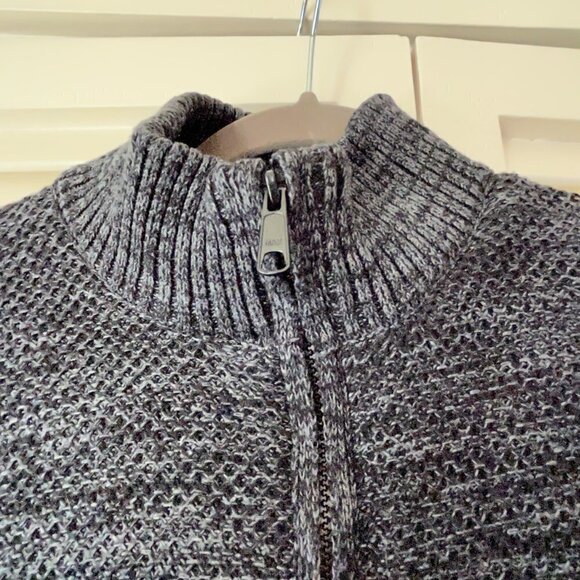 Boston Traders medium navy fleece-lined full-zip bomber jacket - Picture 3 of 9